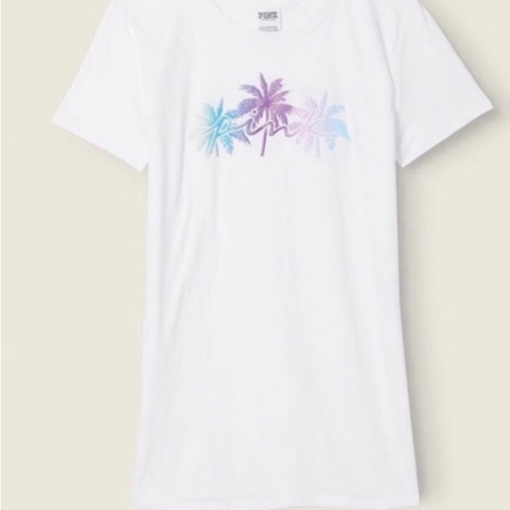 🤍NWT VS Pink Sparkle, Iridescent Graphic Tee💜